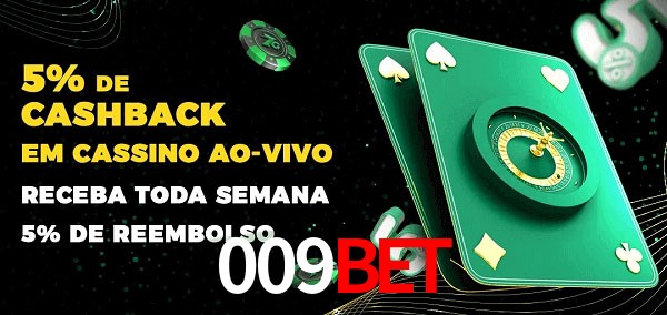 Promoções do cassino ao Vivo 009bet